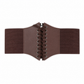 Women’s Brown Lace-Up Corset Waist Belt