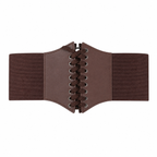 Women’s Brown Lace-Up Corset Waist Belt