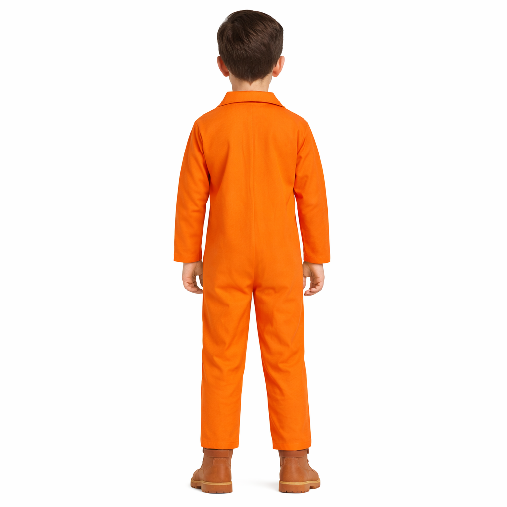 Orange Prisoner Jumpsuit Costume Kids