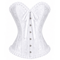 White Satin Lace Corset Top