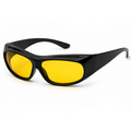 Black & Yellow Wraparound Glasses