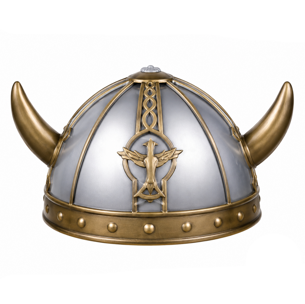 Gold & Silver Viking Helmet
