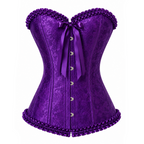 Purple Satin Lace Corset Top