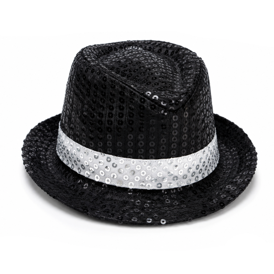 Black Sequin Pop Star Hat