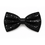 Black Sequin Bow Tie