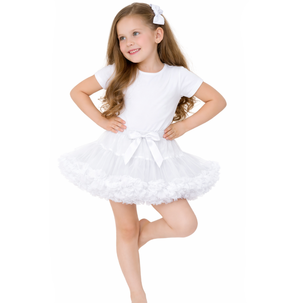 White Luxury Tutu Kids