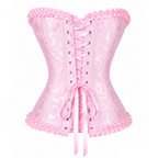 Baby Pink Satin Lace Corset Top