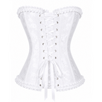White Satin Lace Corset Top
