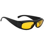 Black & Yellow Wraparound Glasses