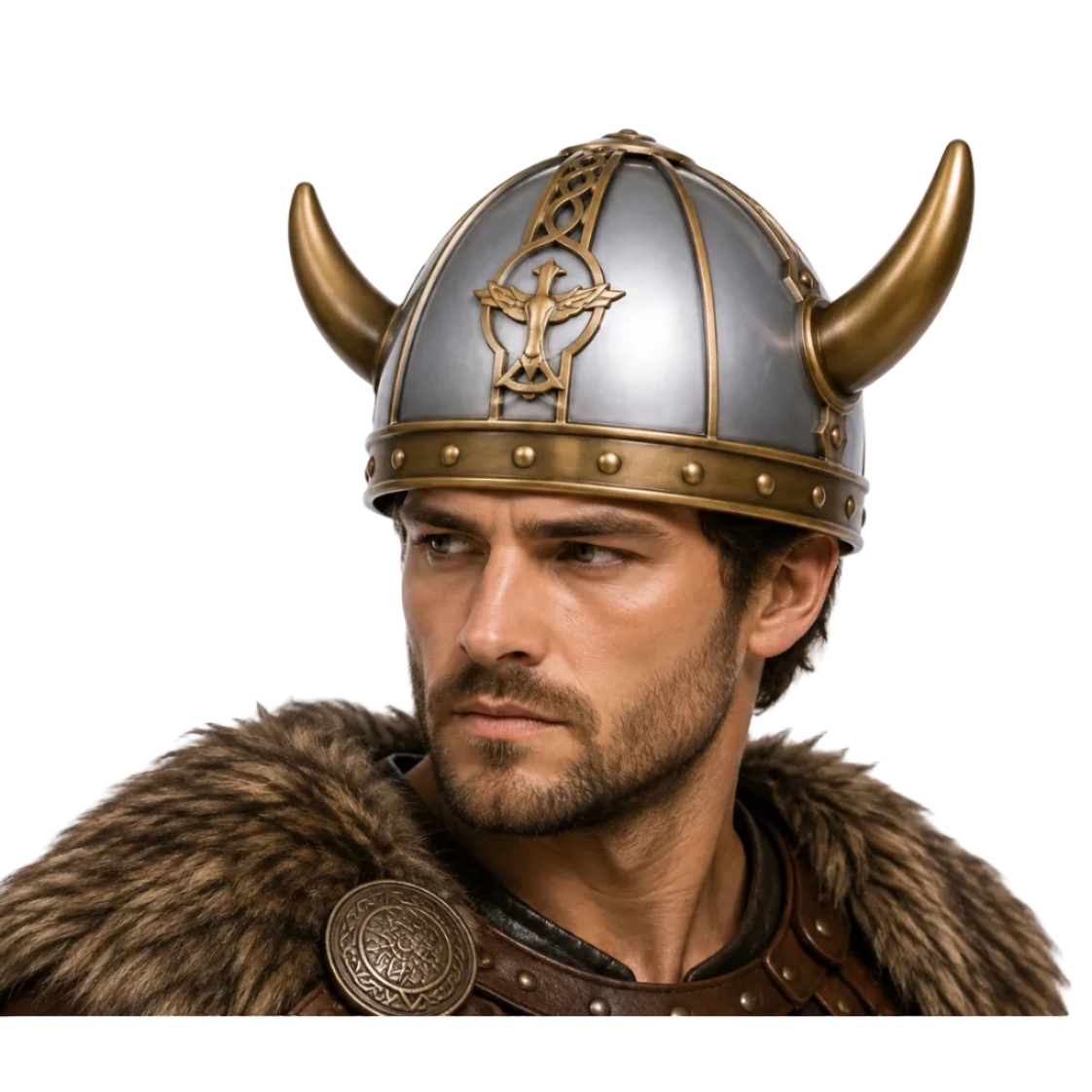 Gold & Silver Viking Helmet