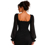 Women’s Black Pirate Blouse Long Sleeve Top