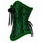 Emerald Green Satin Lace Corset Top
