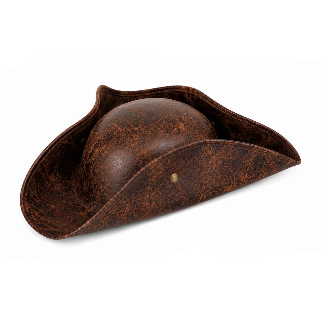 Brown Pirate Tricorn Hat