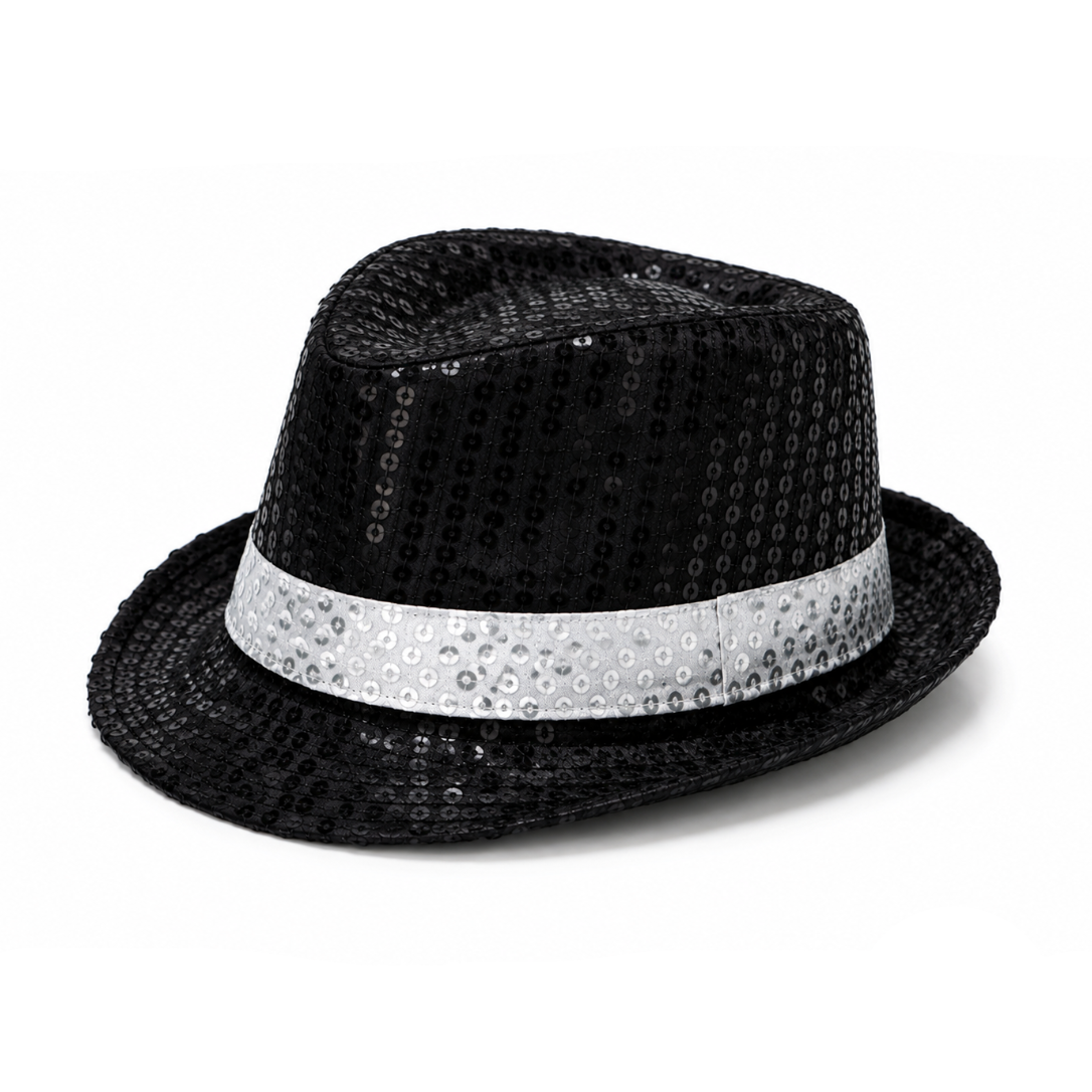 Black Sequin Pop Star Hat