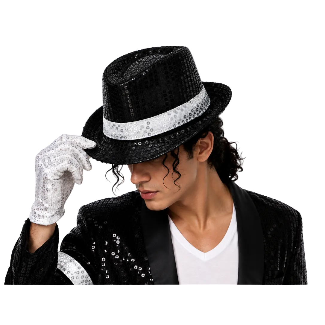 Black Sequin Pop Star Hat