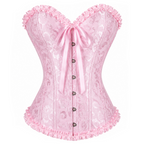 Baby Pink Satin Lace Corset Top