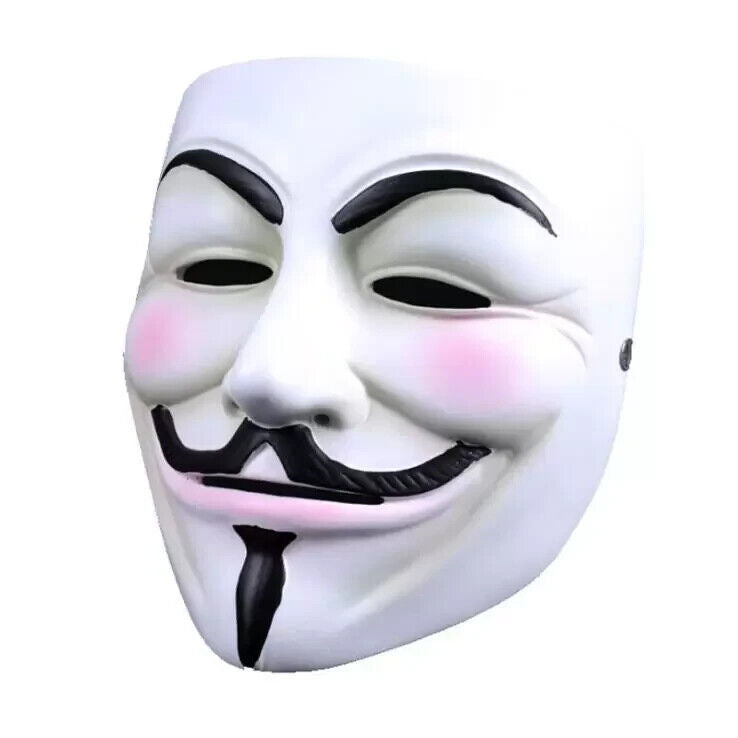White Anonymous V Hacker Mask