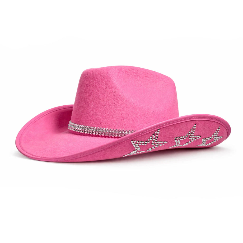 Pink Rhinestone Cowgirl Hat