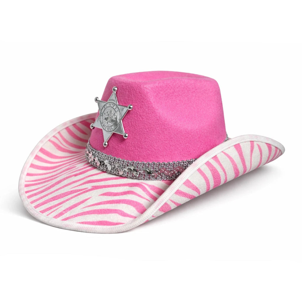Pink Zebra Cowboy Hat