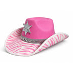 Pink Zebra Cowboy Hat