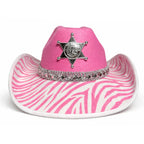 Pink Zebra Cowboy Hat