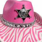 Pink Zebra Cowboy Hat