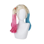 Harlequin Pink Blue Pigtail Wig