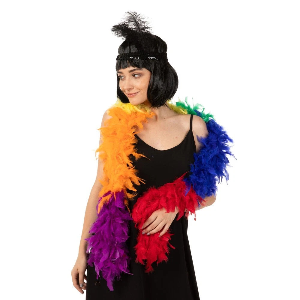 Rainbow Feather Boa