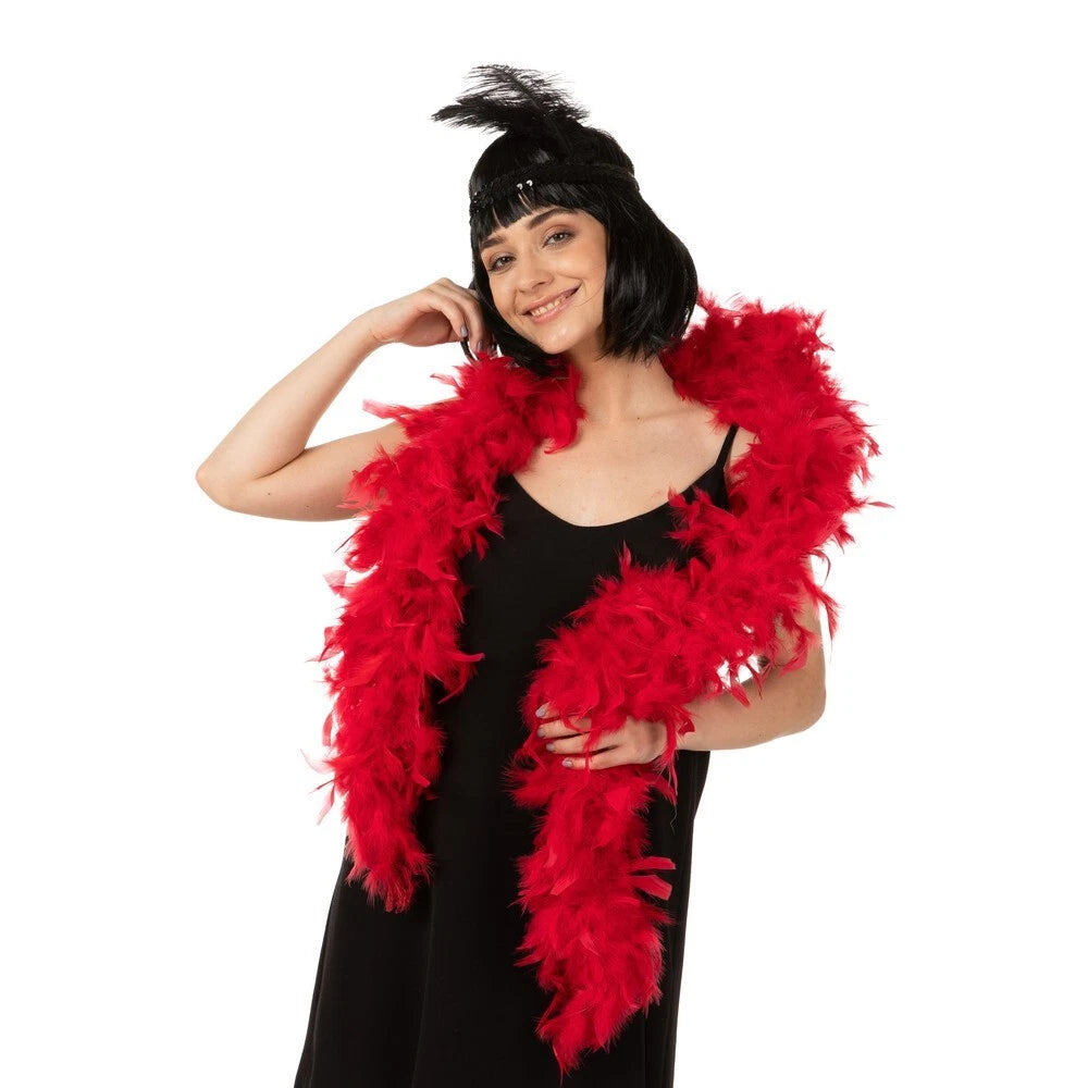 Red Feather Boa