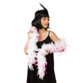 White & Baby Pink Feather Boa
