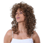 1980s Brown Curly Wig