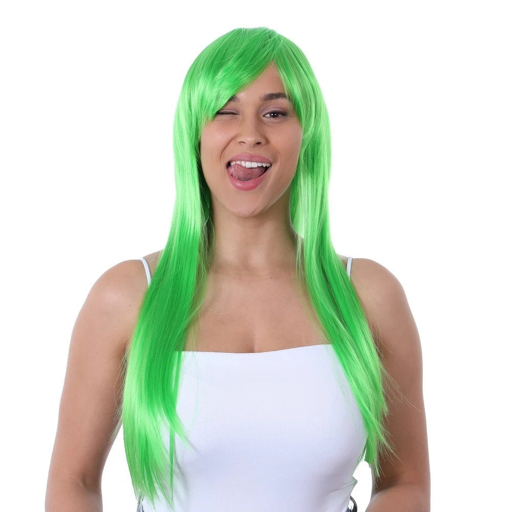 Green Long Wig