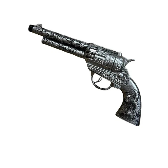 Silver Cowboy Gun and Holster