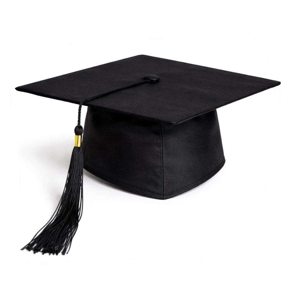 Black Graduation Mortarboard Cap