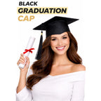Black Graduation Mortarboard Cap